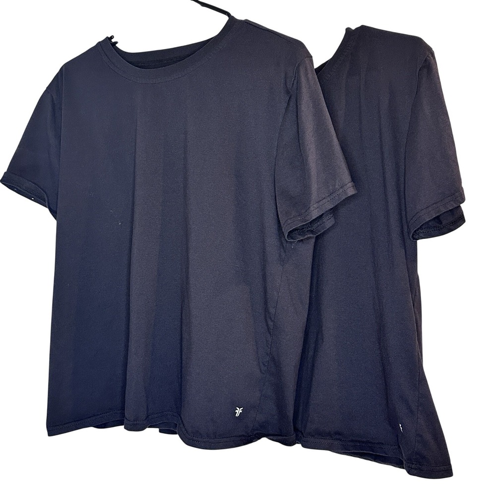 Frye Black T-Shirt Bundle Men's Size Large (2-Pack) Cotton Blend Logo Tee